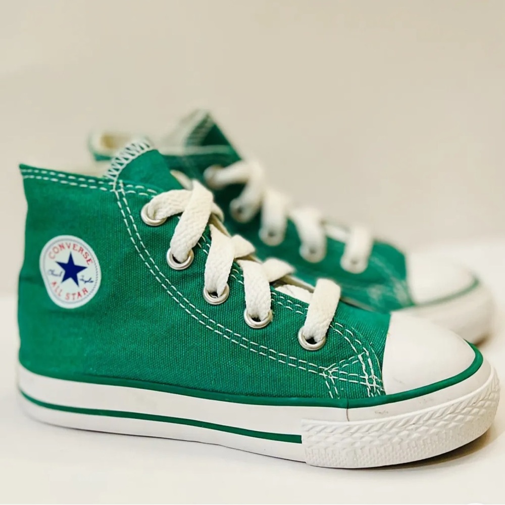 New Converse Chuck Taylor All Stars Green High Tops Toddler Size7